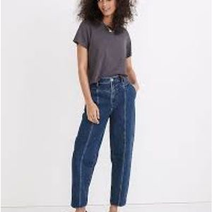 Madewell perfect vintage balloon jeans dark wash